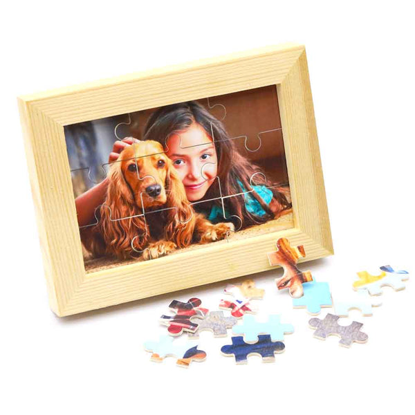 Gepersonaliseerde Foto Houten Puzzel met Lijst