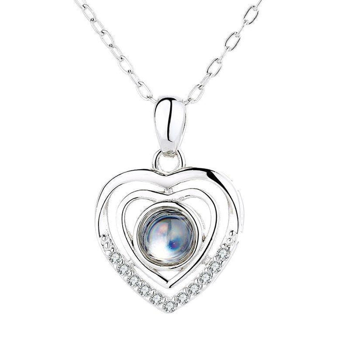 Gepersonaliseerde Foto Projectie Ketting - Hart in Hart - Remigifts