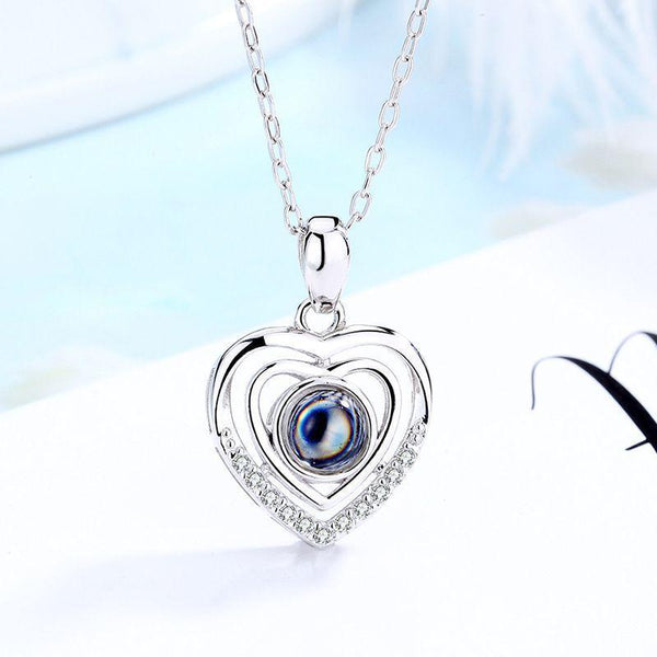 Gepersonaliseerde Foto Projectie Ketting - Hart in Hart - Remigifts