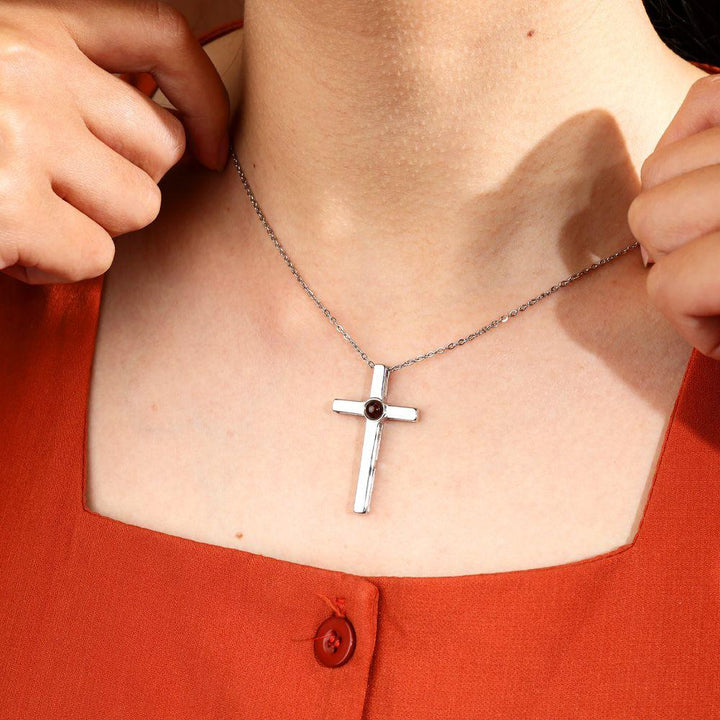 Gepersonaliseerde Foto Projectie Kreuz Ketting - Remigifts