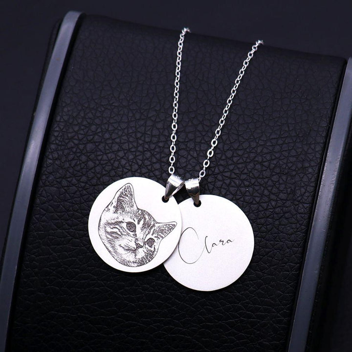 Gepersonaliseerde Huisdier Foto Portret Munt Ketting - Remigifts