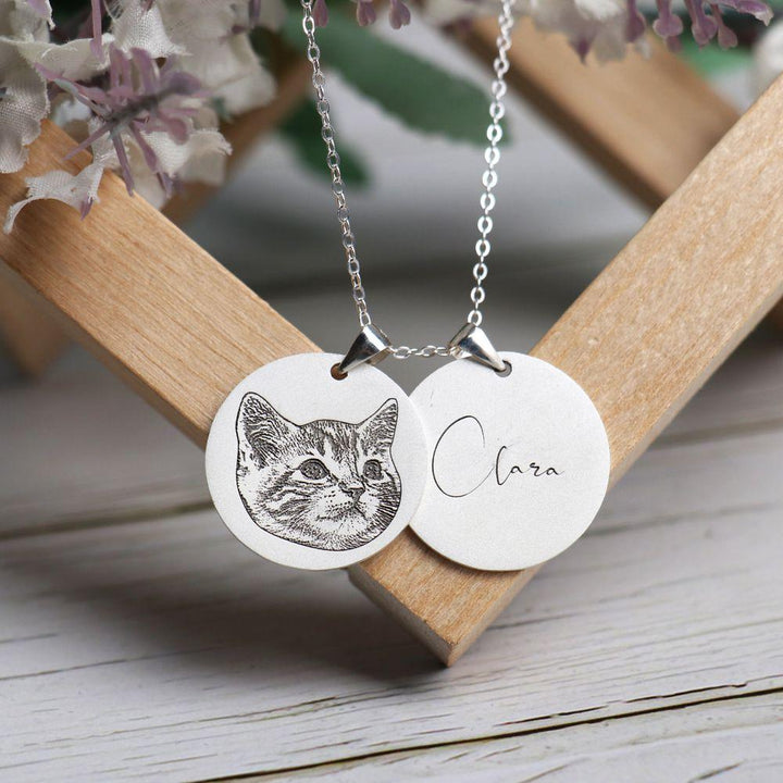 Gepersonaliseerde Huisdier Foto Portret Munt Ketting - Remigifts