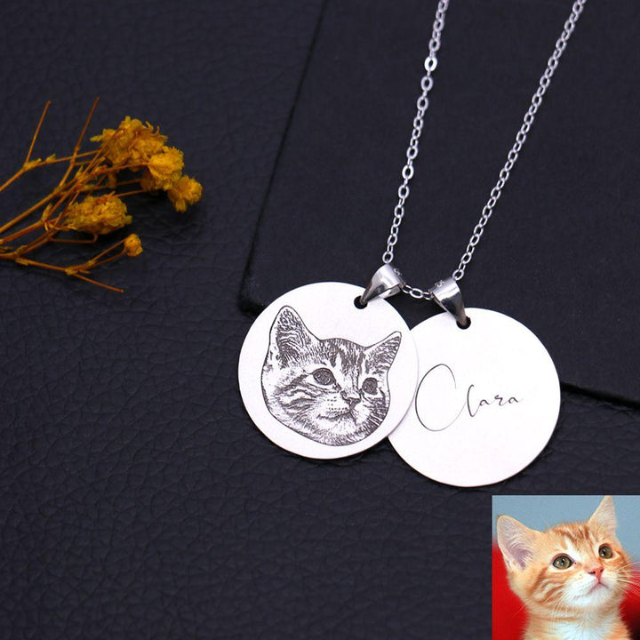 Gepersonaliseerde Huisdier Foto Portret Munt Ketting - Remigifts