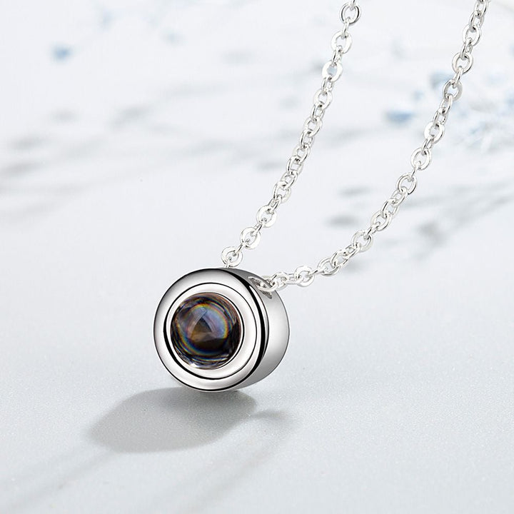 Gepersonaliseerde Foto Projectie Ketting - Ronde - Remigifts